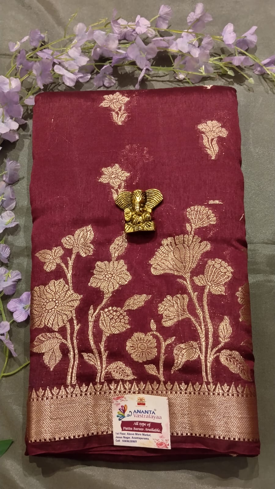 Dark Green Mango Silk Saree with Pichwai Work