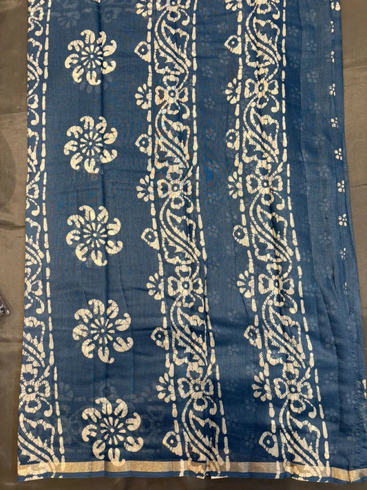 Blue Bagh Printed Cotton Saree