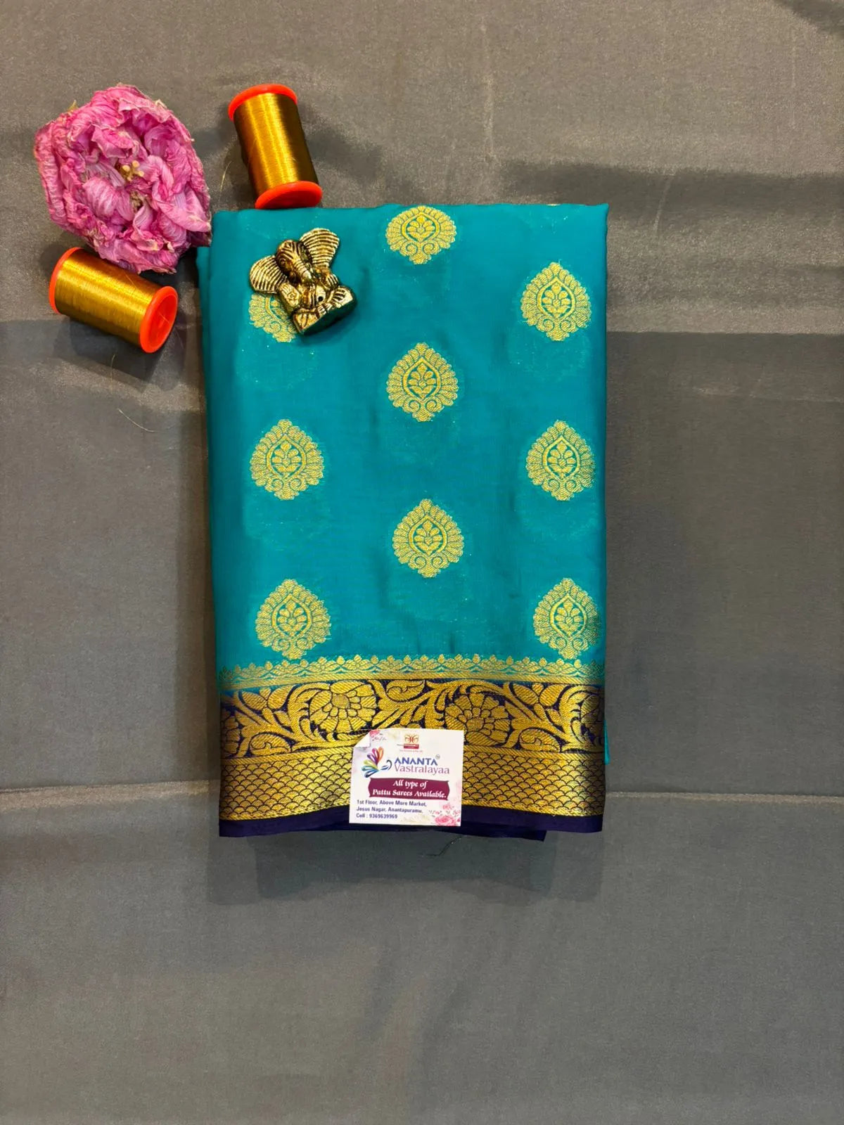 Pink Mysore Crap Silk Saree