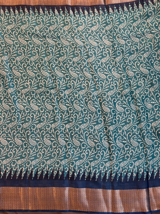 Blue Dola Silk Saree