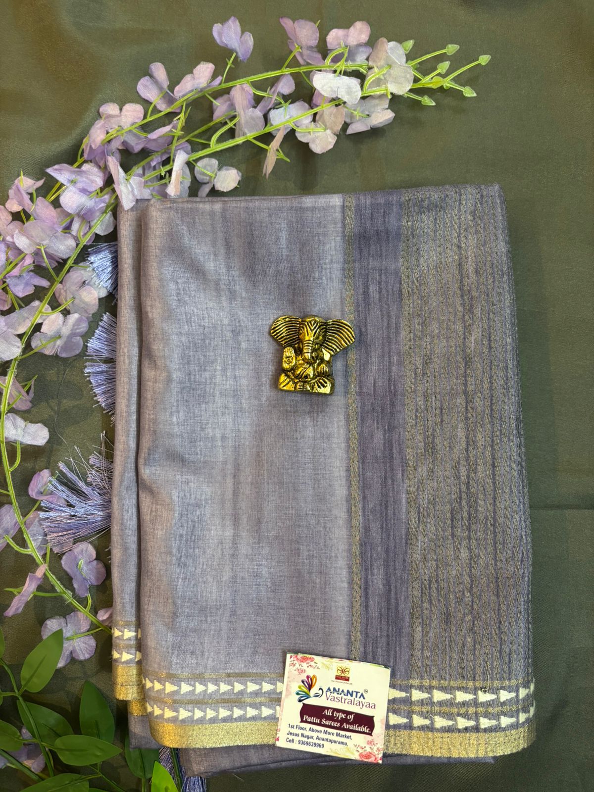 Green Raw Silk Saree