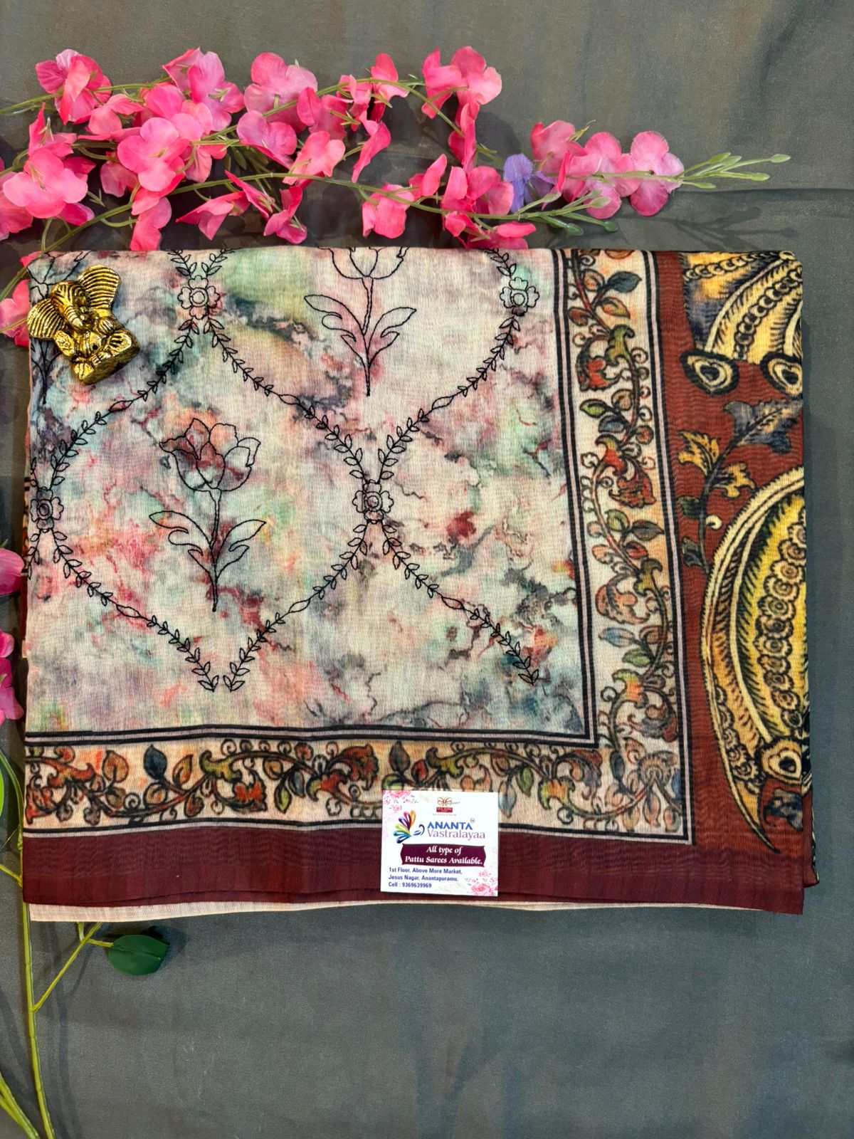 Pistachio Green Chanderi Silk Saree