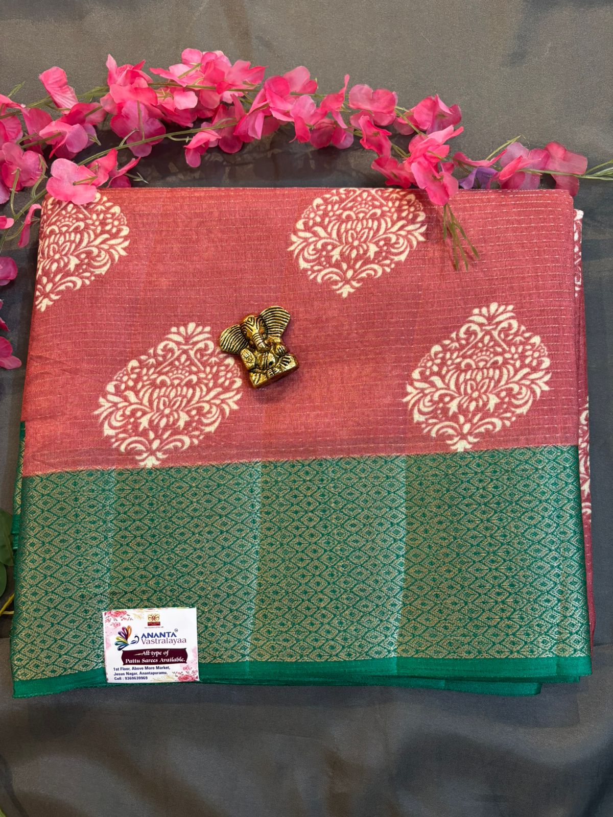 Green Dola Silk Saree