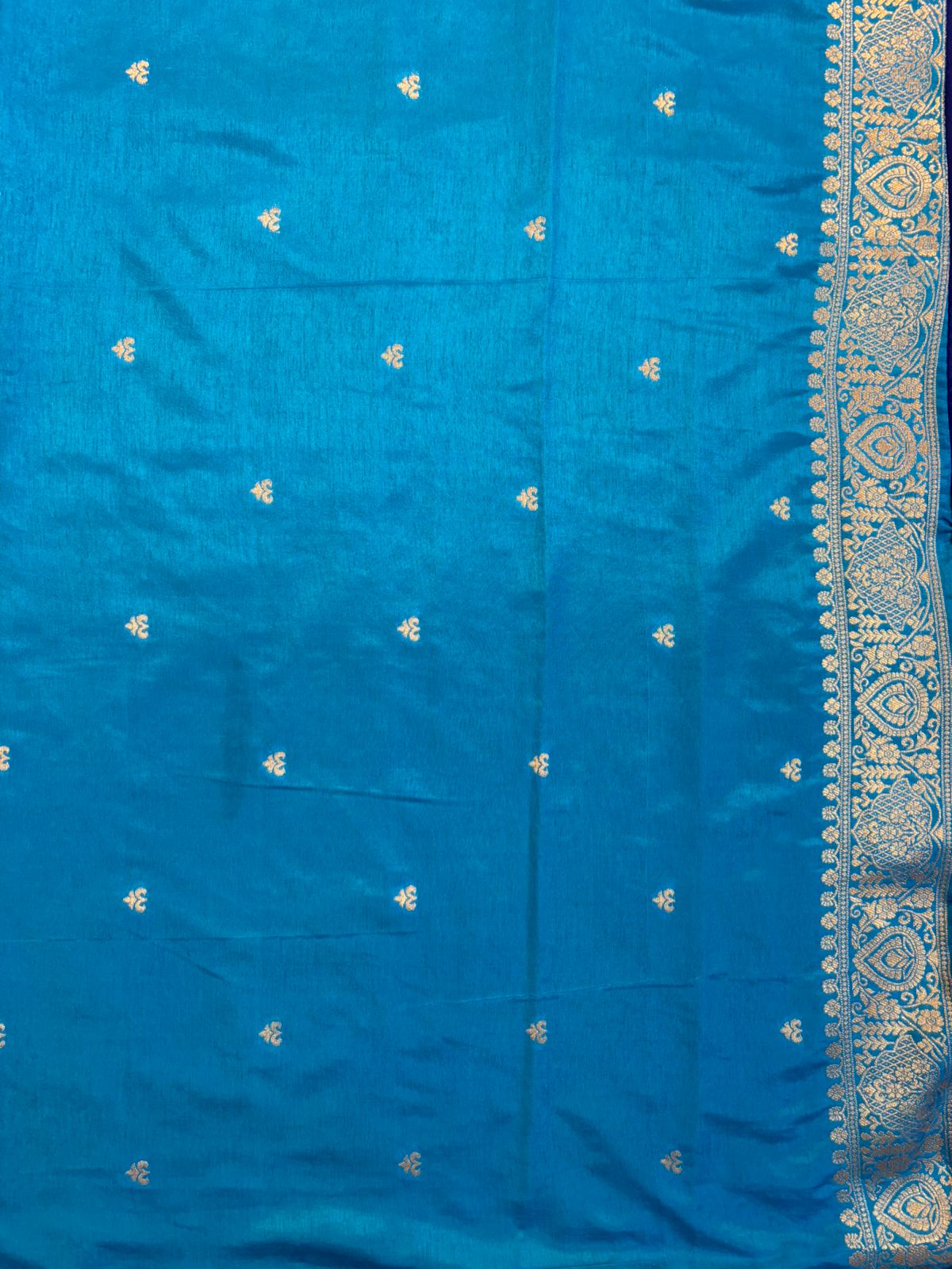 Royal Blue Mushroom Silk