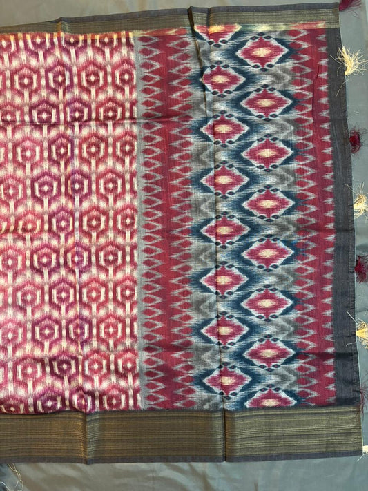 Digital Print Tussar Saree