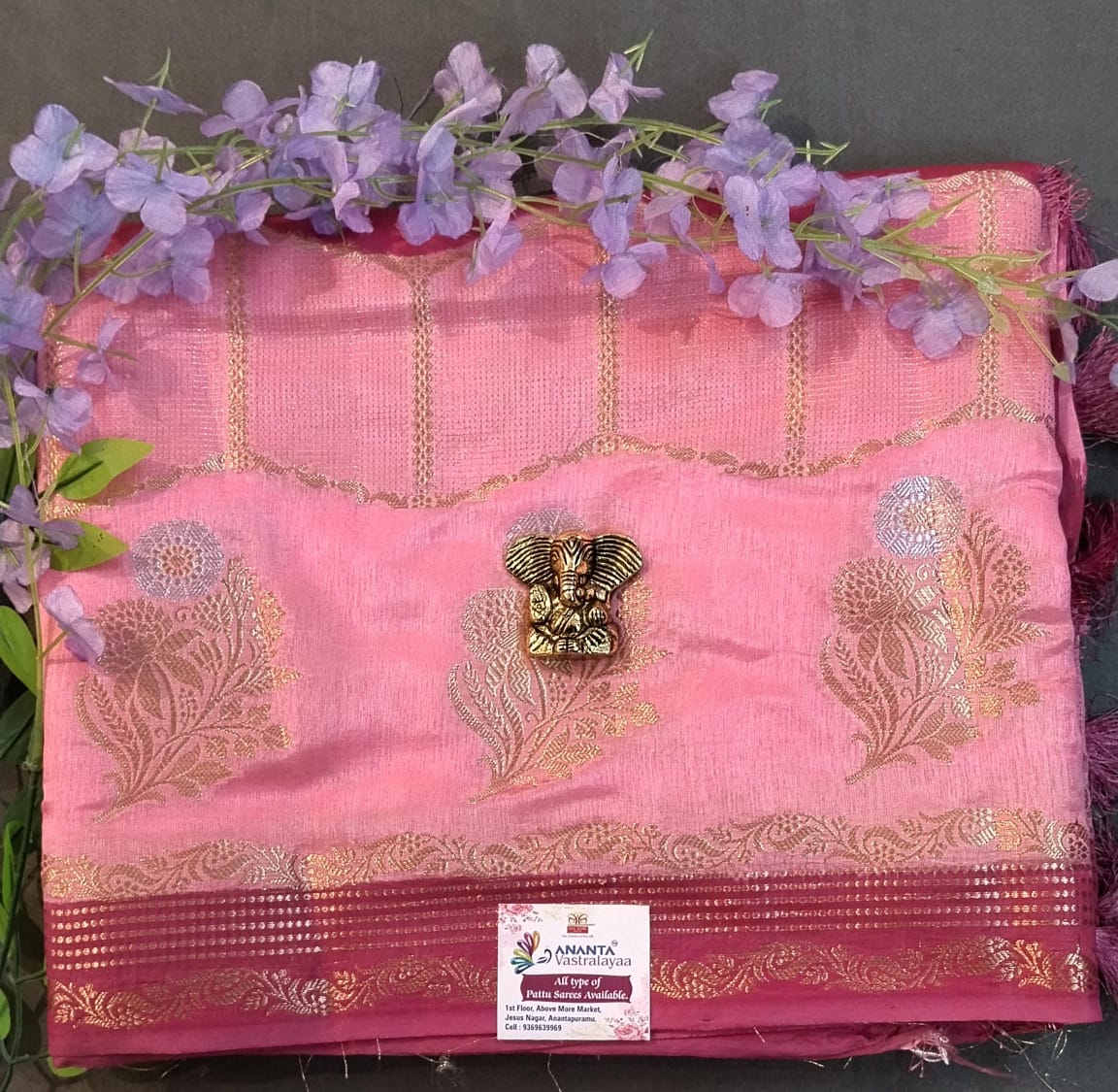 Multicolor Raw Mango Silk Saree with Zari Work