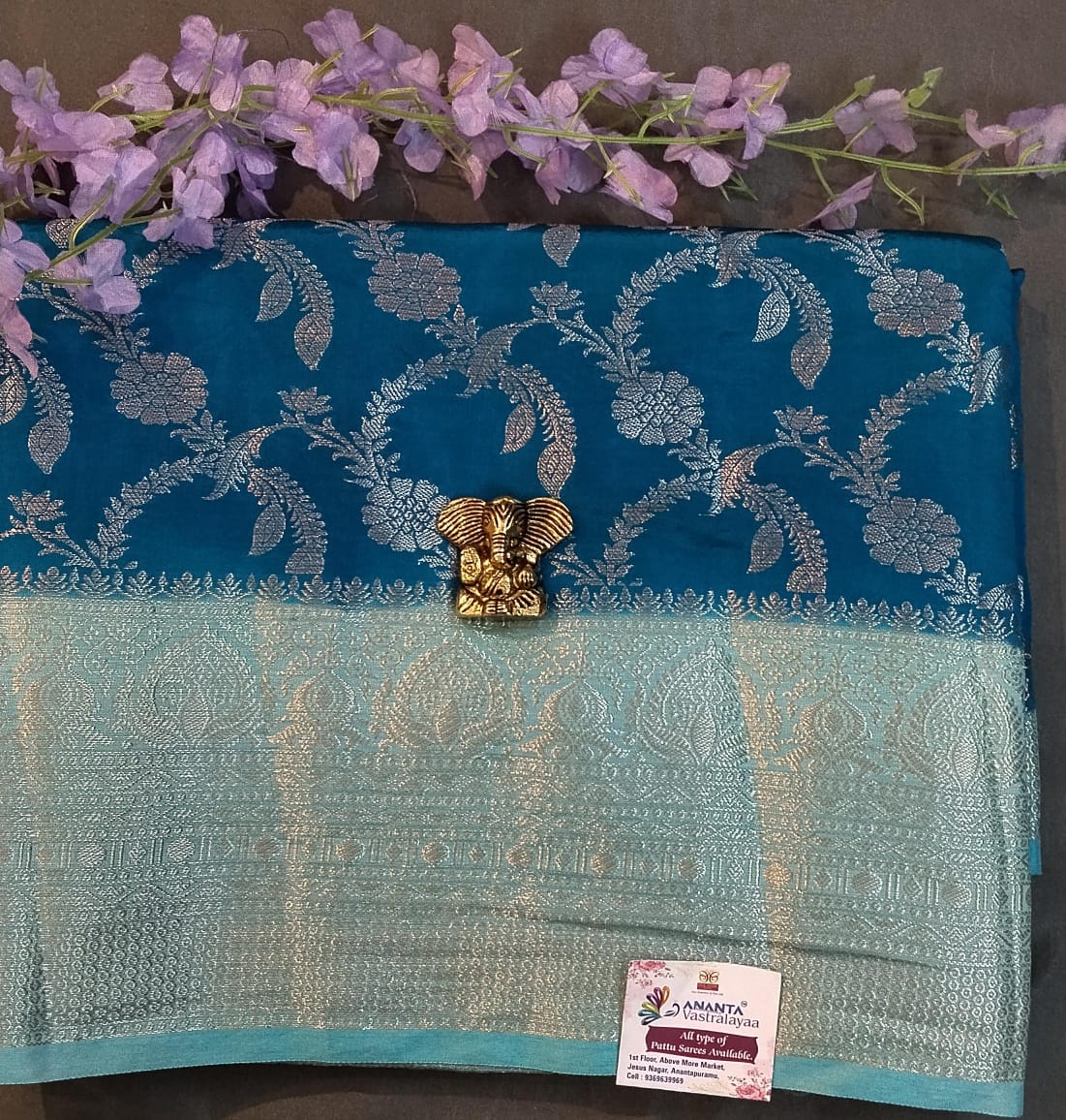Pink Raw Silk Saree with Jolly Work