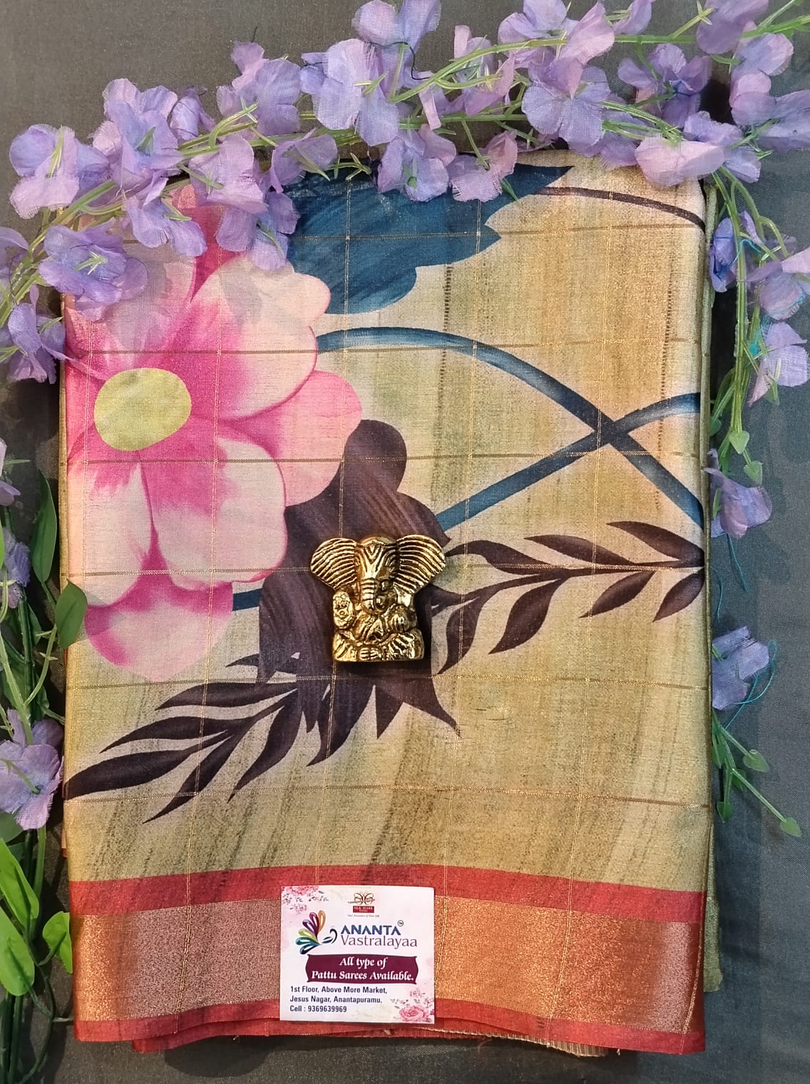 Baby Pink Soft Dola Silk Saree with Checks