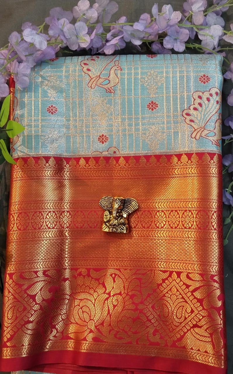 White Kanchi Pattu Silk Saree