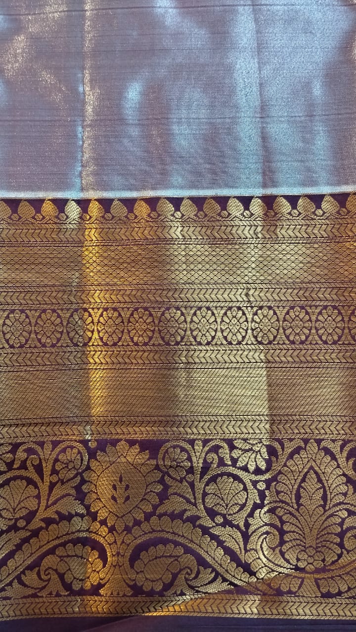 Light Green Kanchi Pattu Silk Saree
