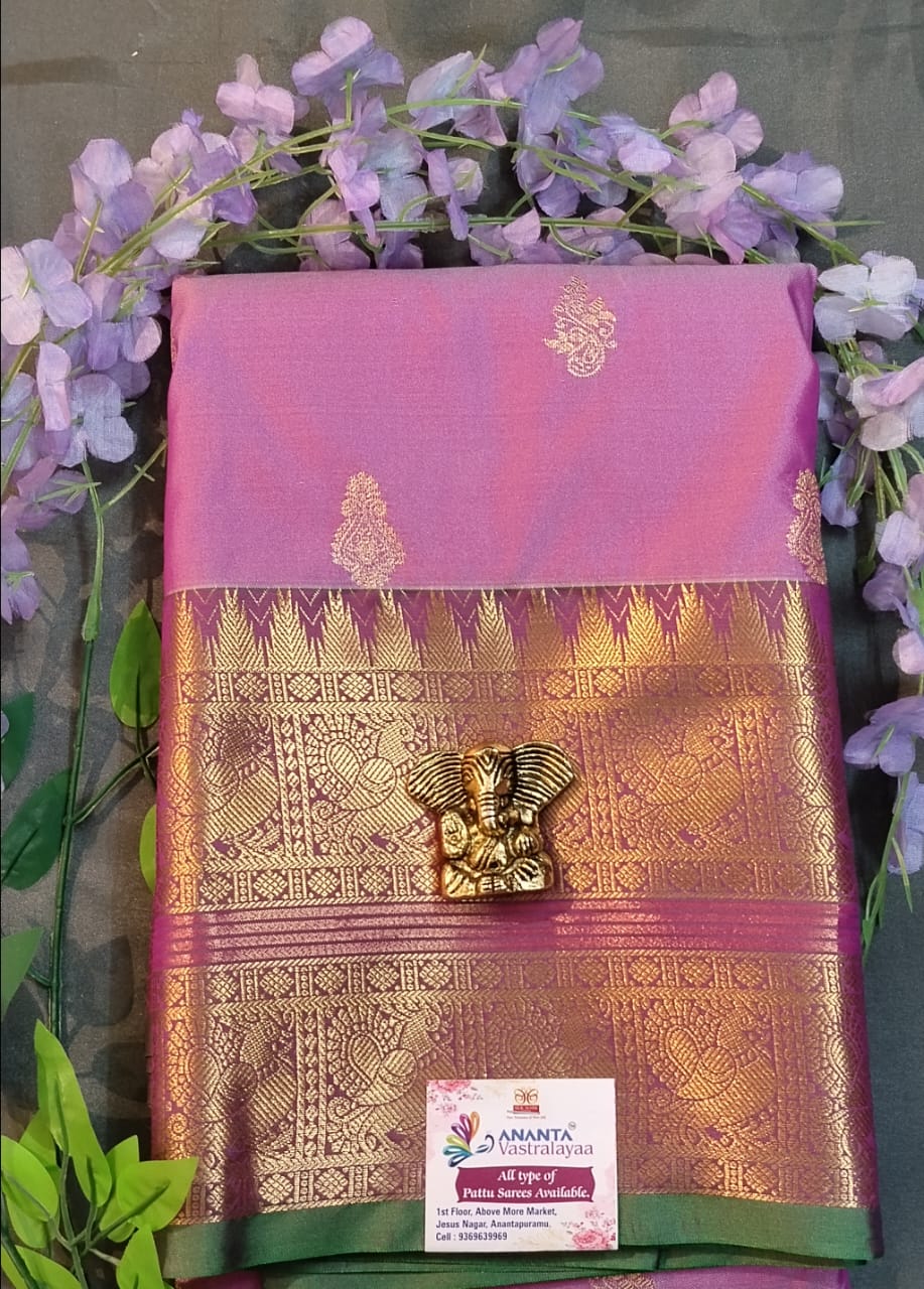 Purple Kupdam Pattu Silk Saree