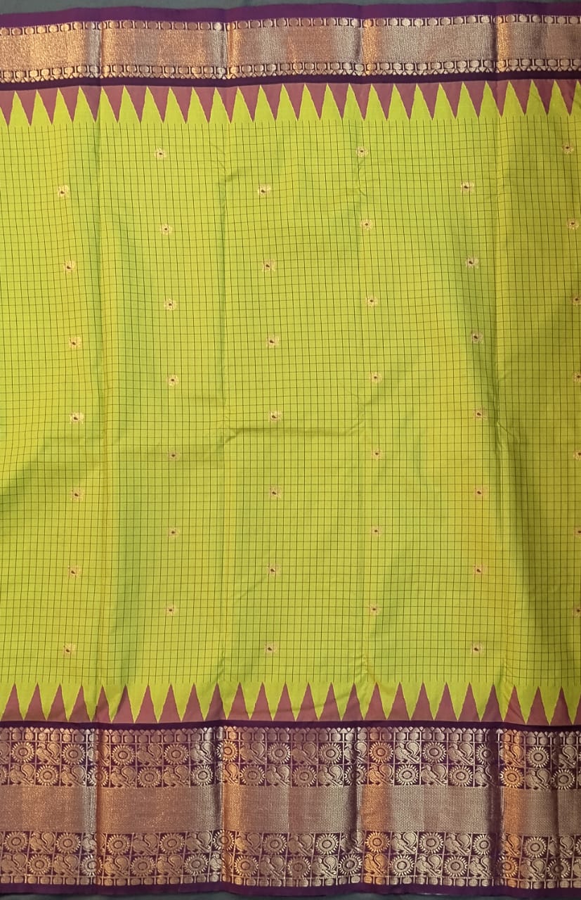 Peach Kupdam Pattu Silk Saree