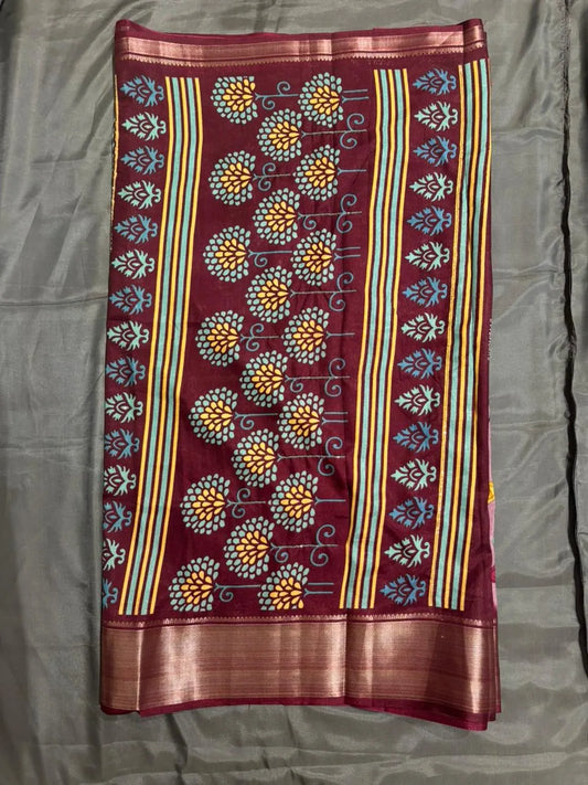 Wine color dola silk