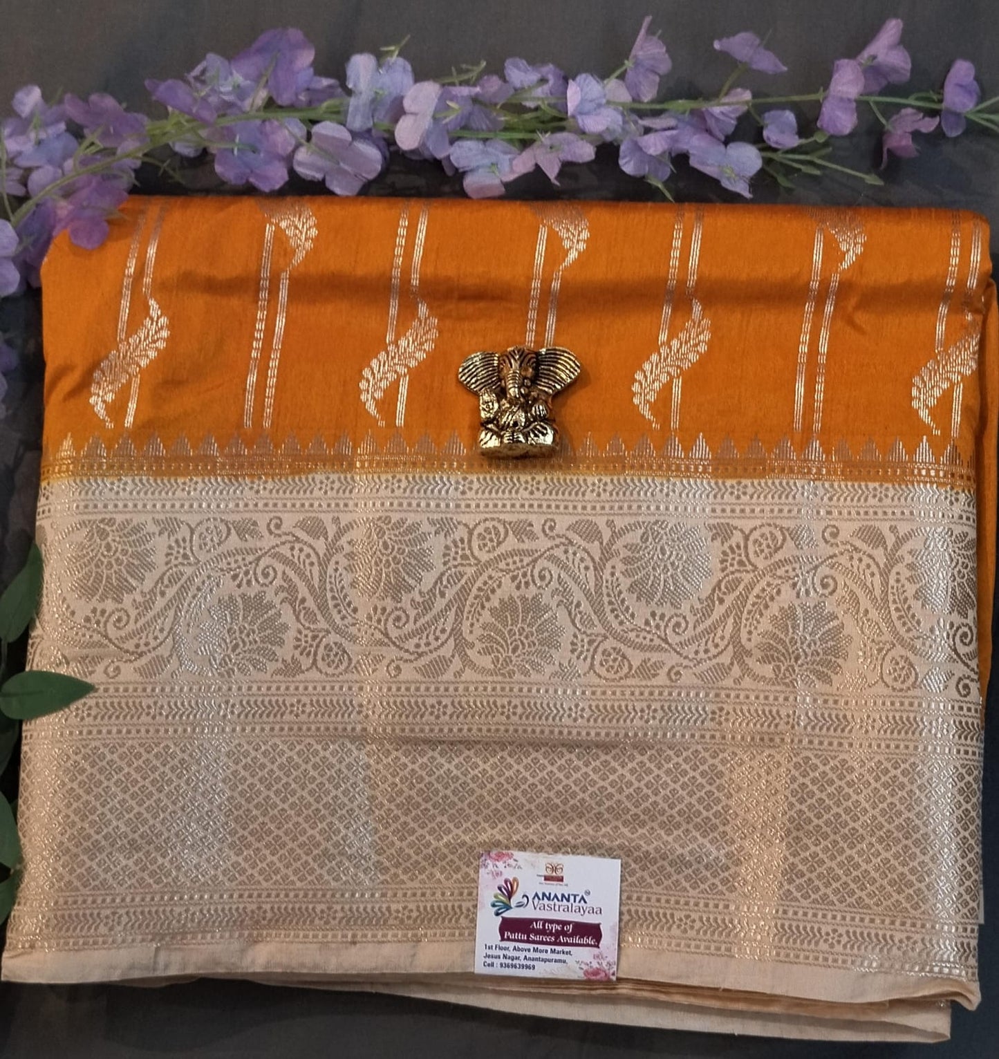 Mehandi Green Kacha Mango Silk Saree