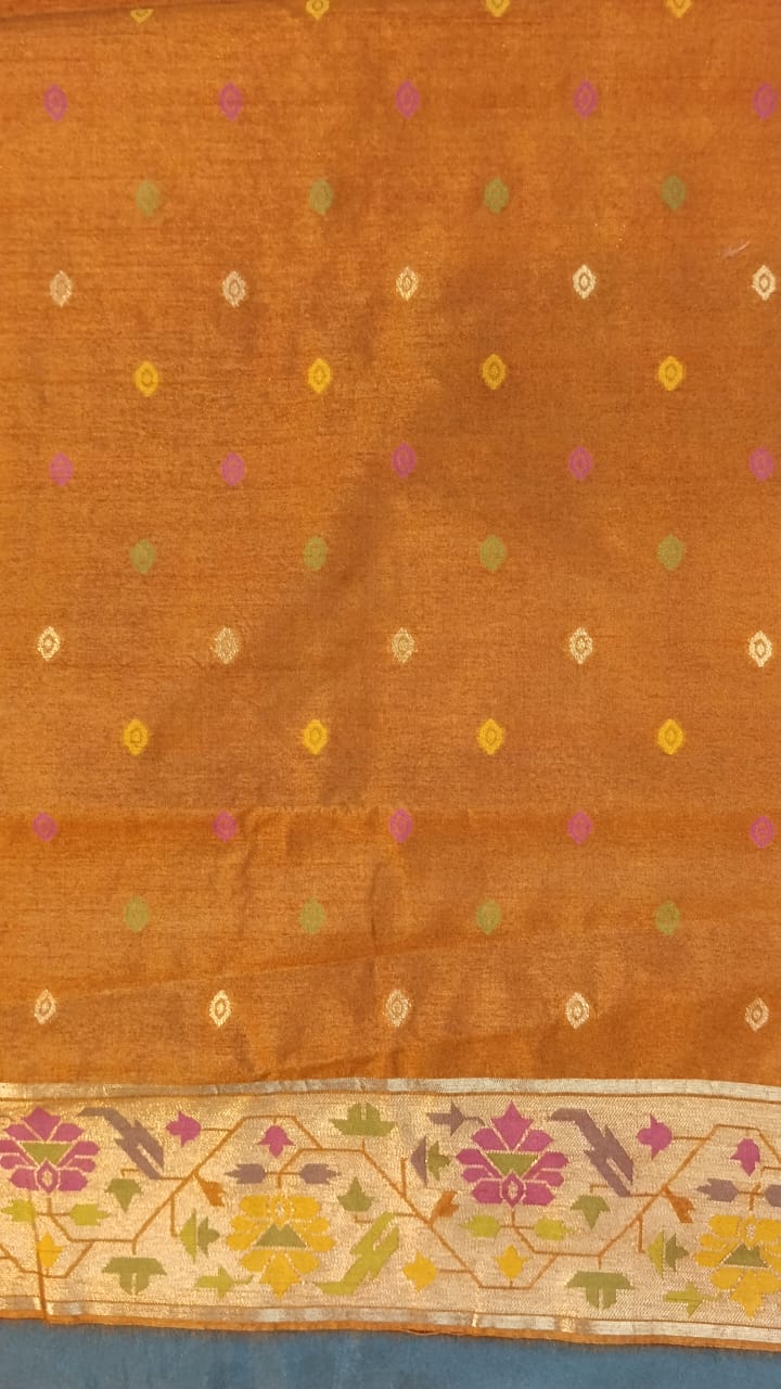Maroon Nylon Dola Silk Saree with Zari Work
