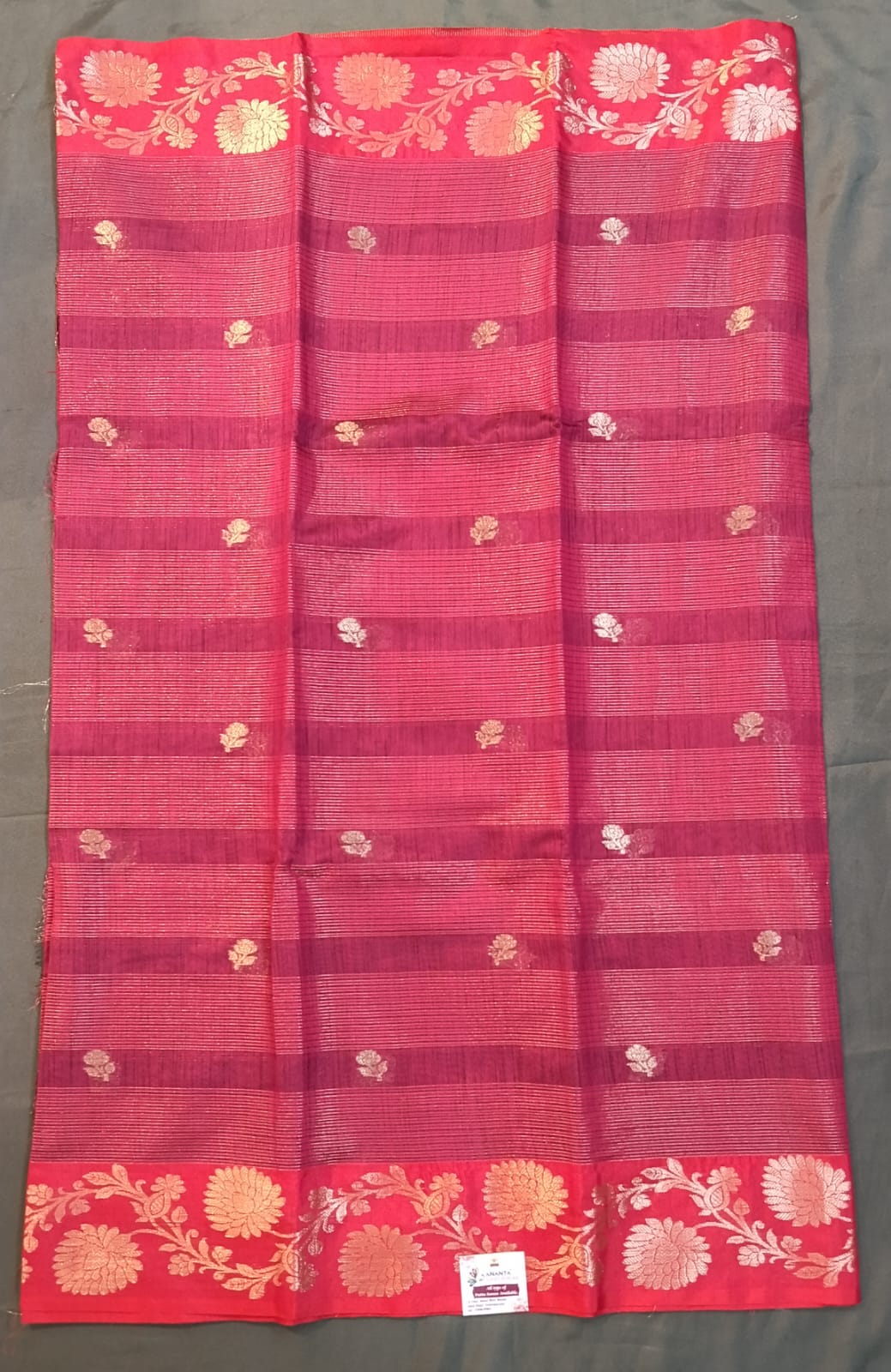 Pink Rasmi Silk Saree with Zari Work
