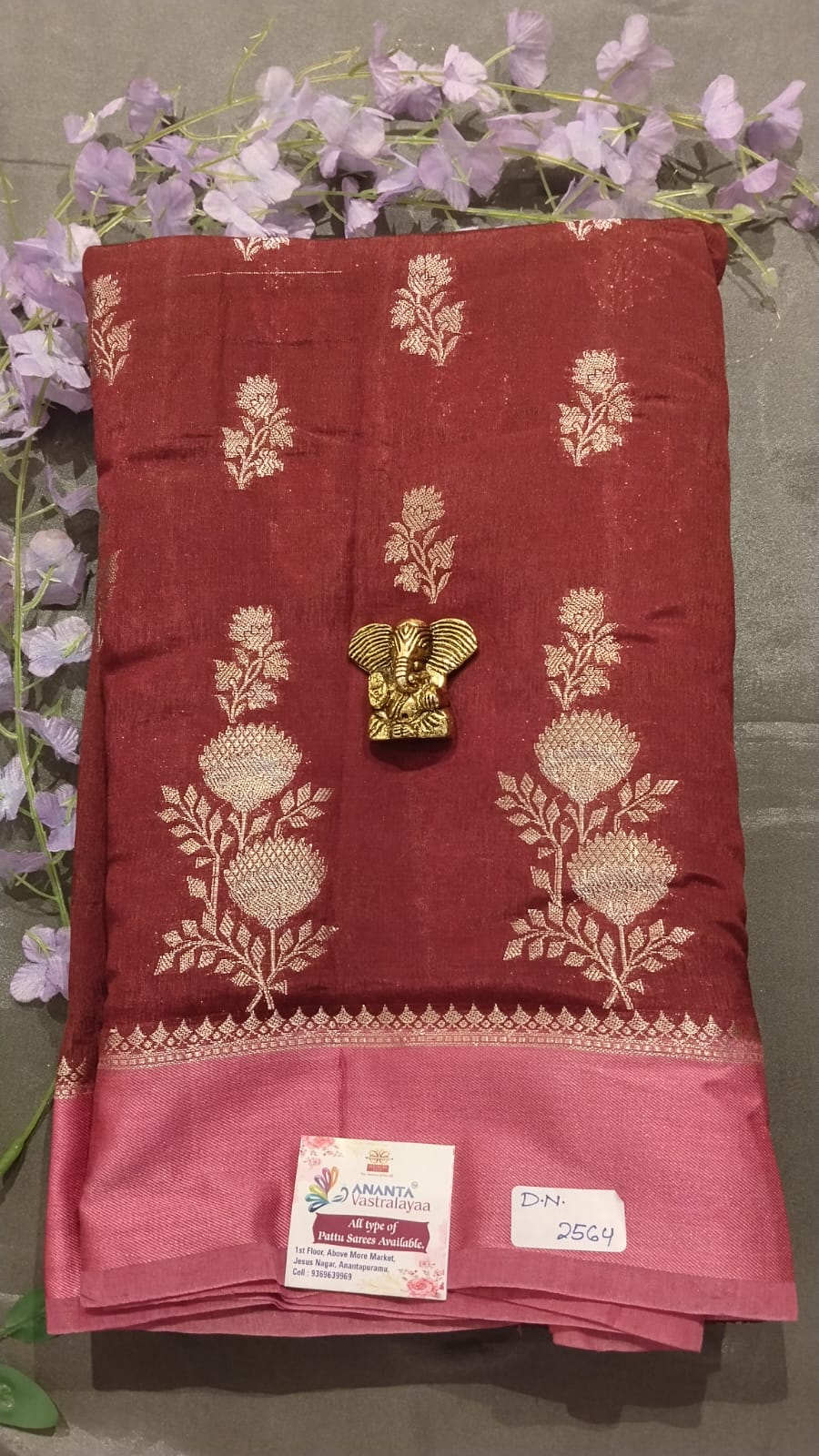 Dark Green Raw Mango Silk Saree with Zari Work