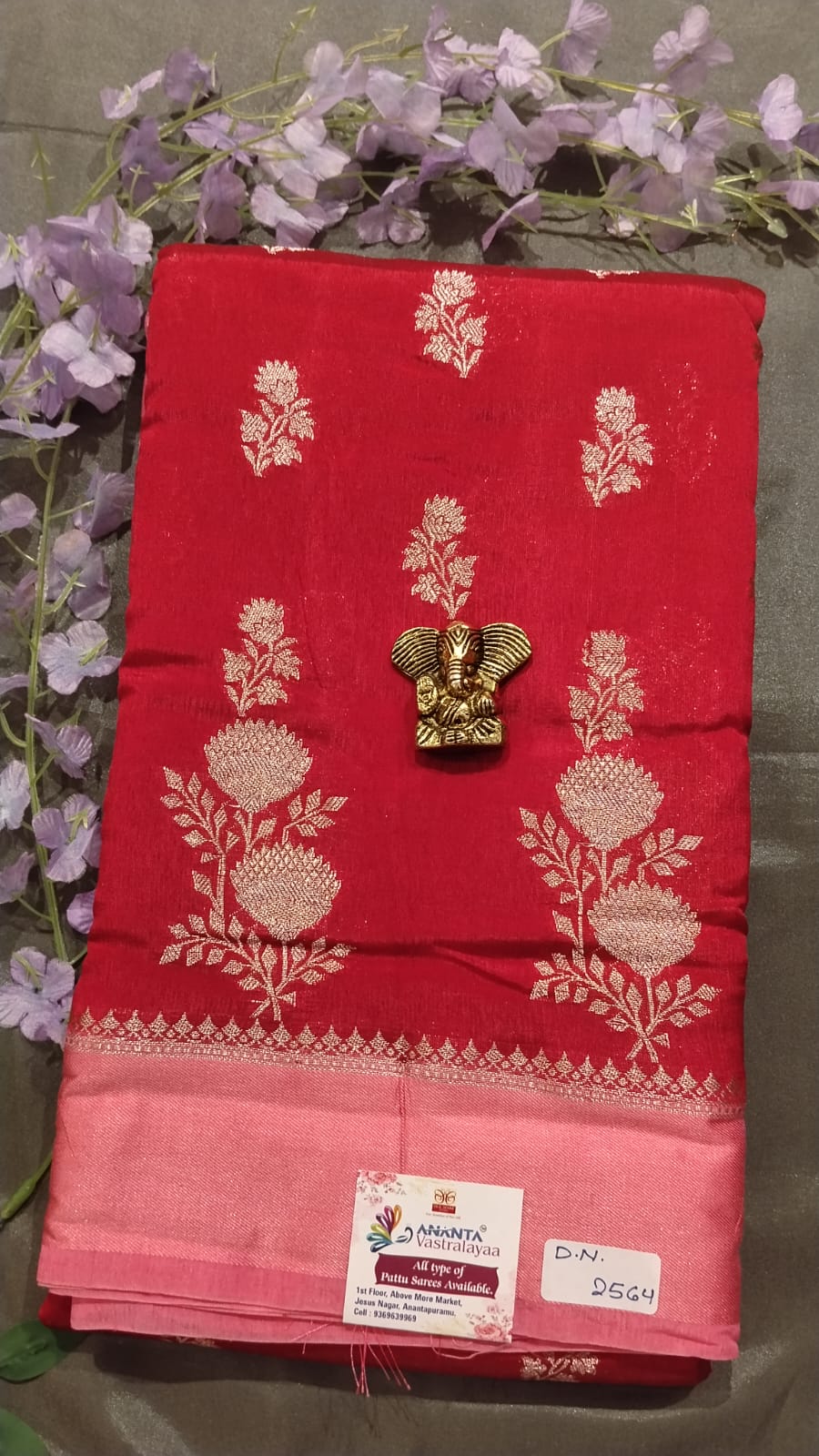 Dark Green Raw Mango Silk Saree with Zari Work