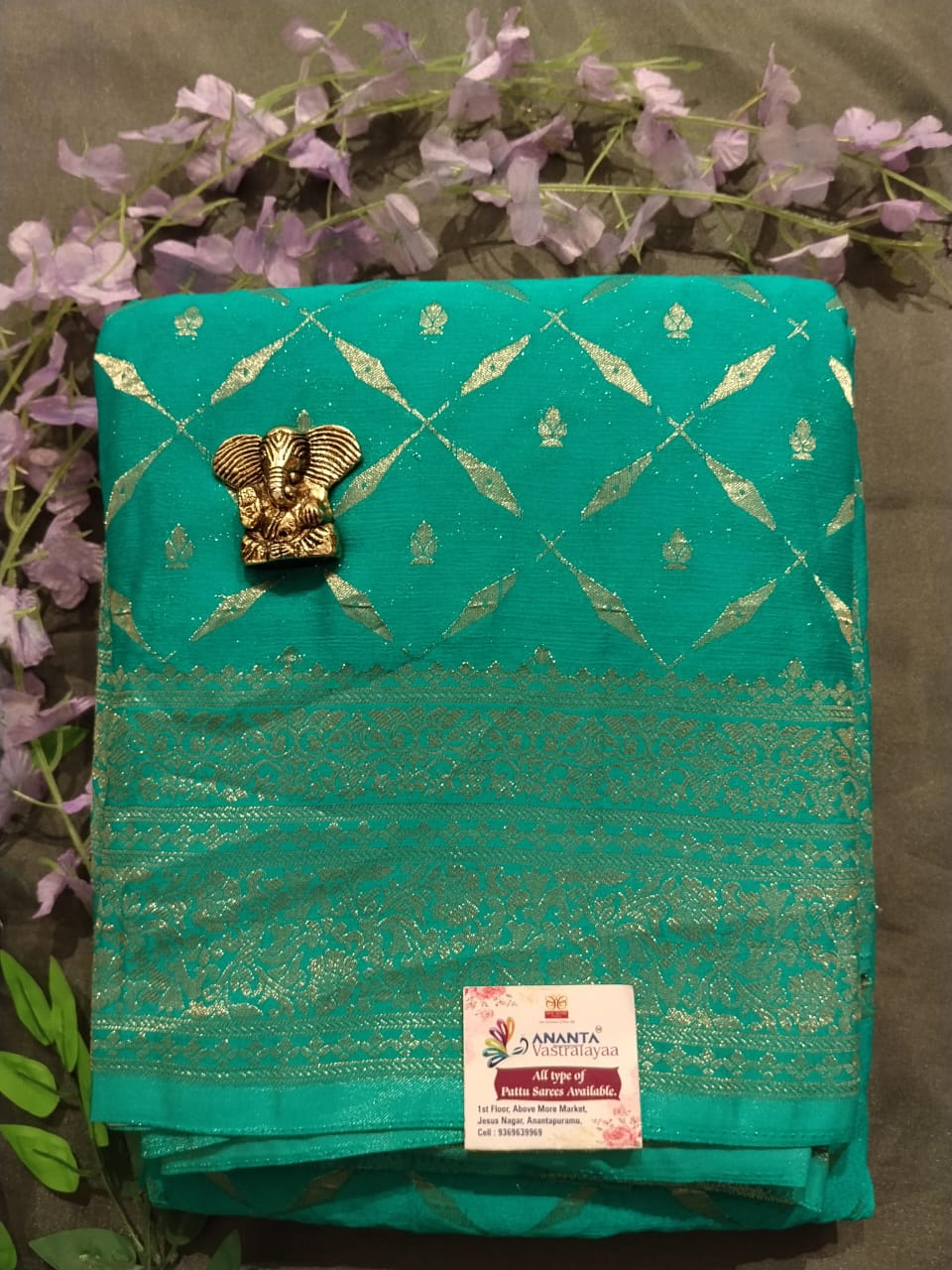 Purple Jarget Viscose Chiffon Saree
