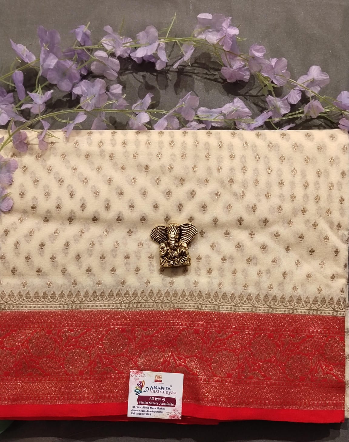 Wine Colour Jarget Micro Butta Silk Saree