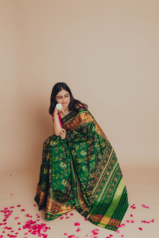 Patola Silk Saree – Double Ikat Heritage from Gujarat