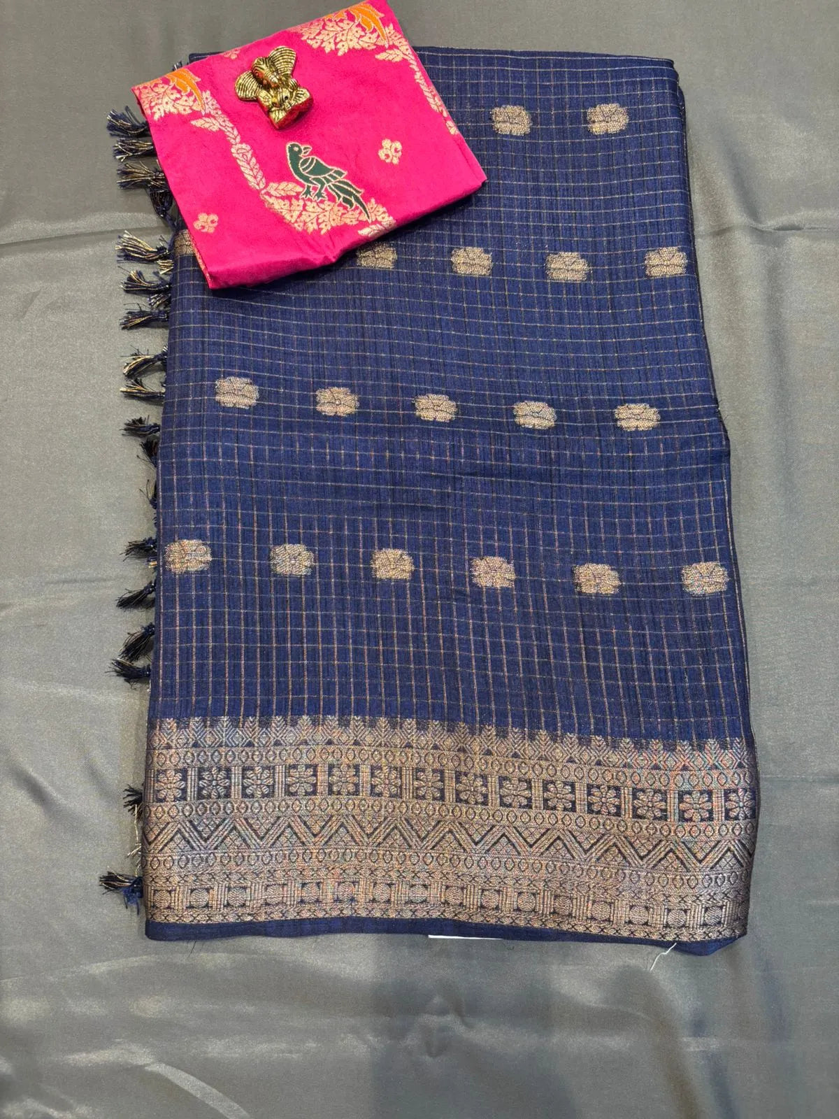 Pink Georgett Saree