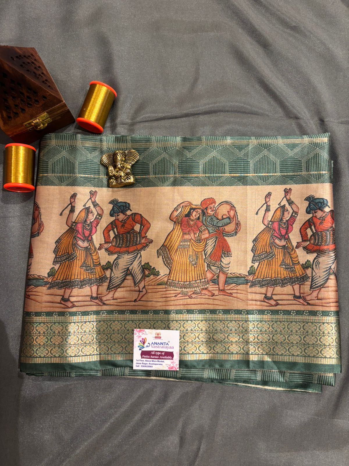 Brown Pure Milan Silk Saree