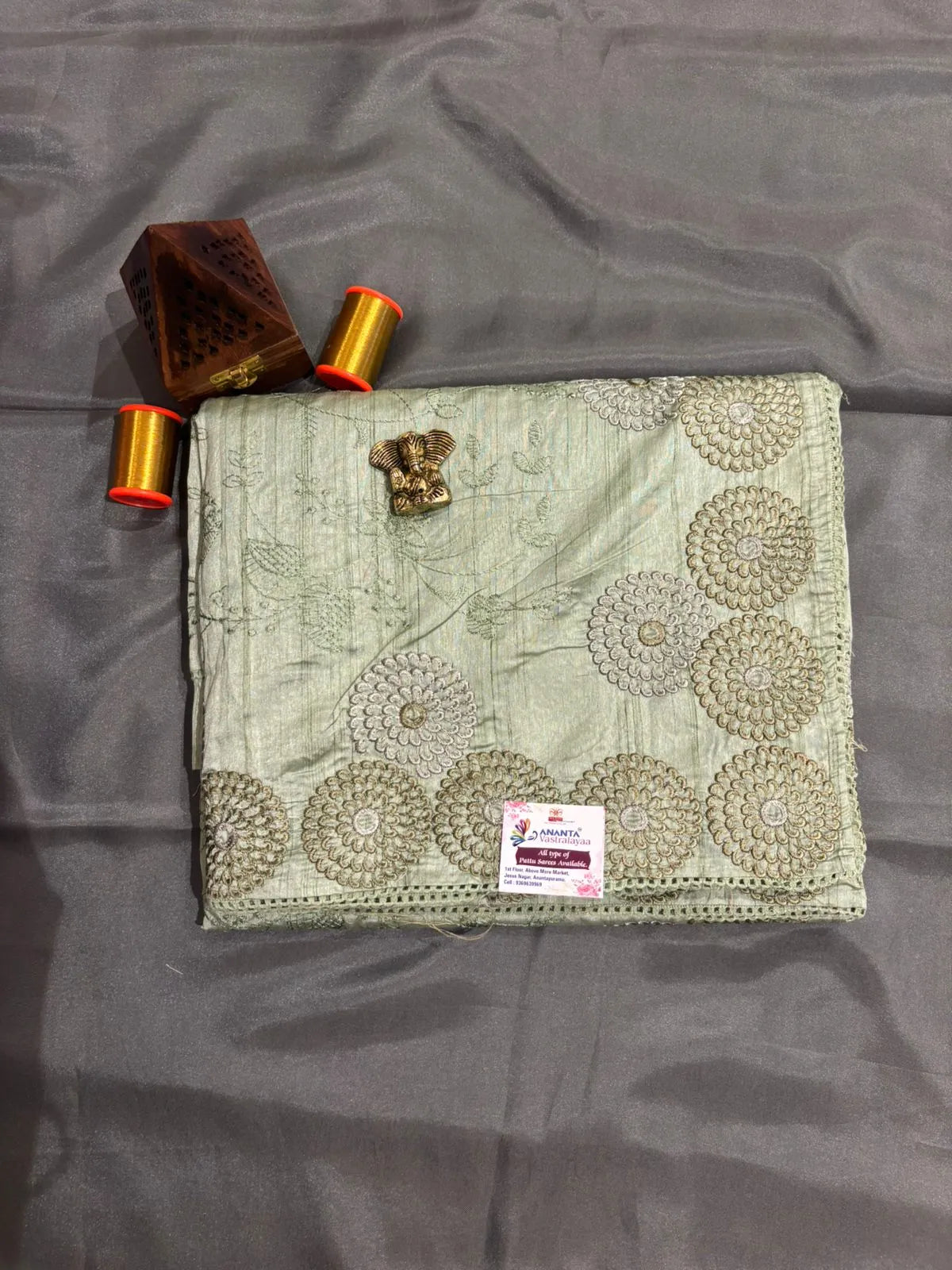 Sky Blue Soft Raw Silk Saree