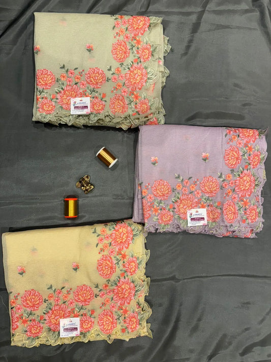 Pink Crush Chiffon Saree