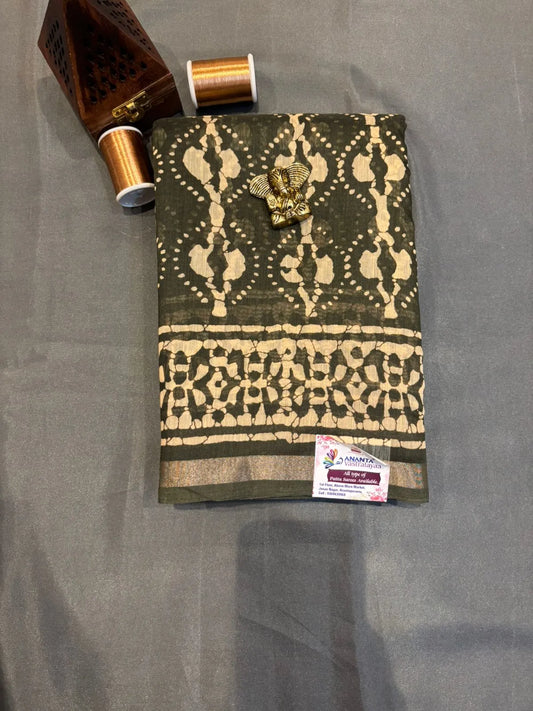 Green Bagh Printed Cotton Saree