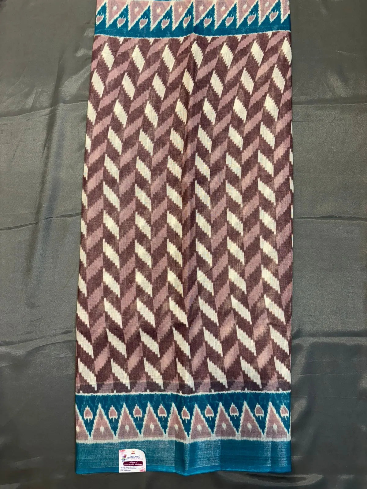 Pink Printed Cotton Saree