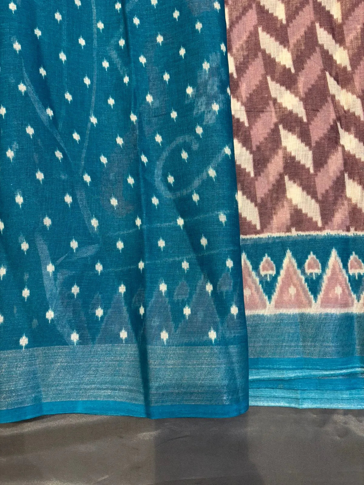 Pink Printed Cotton Saree