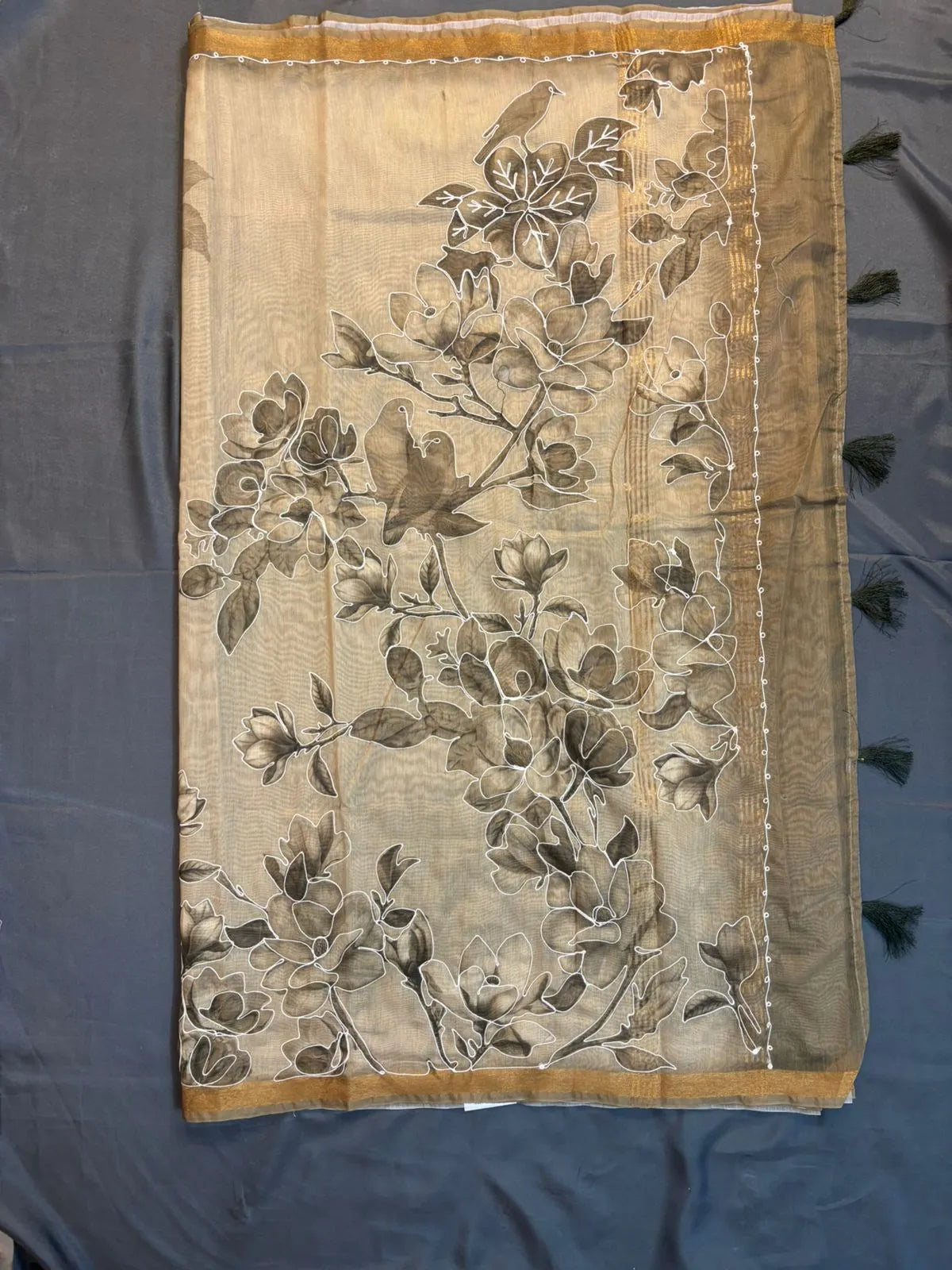 Green Bengali Silk Saree