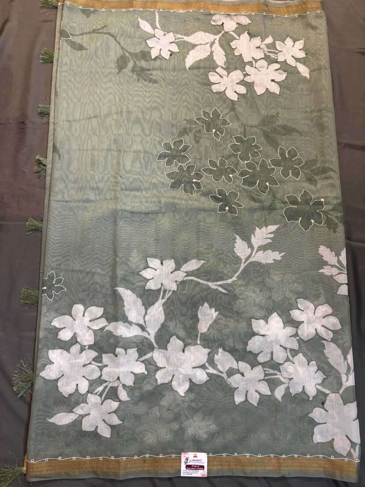 Green Bengali Silk Saree