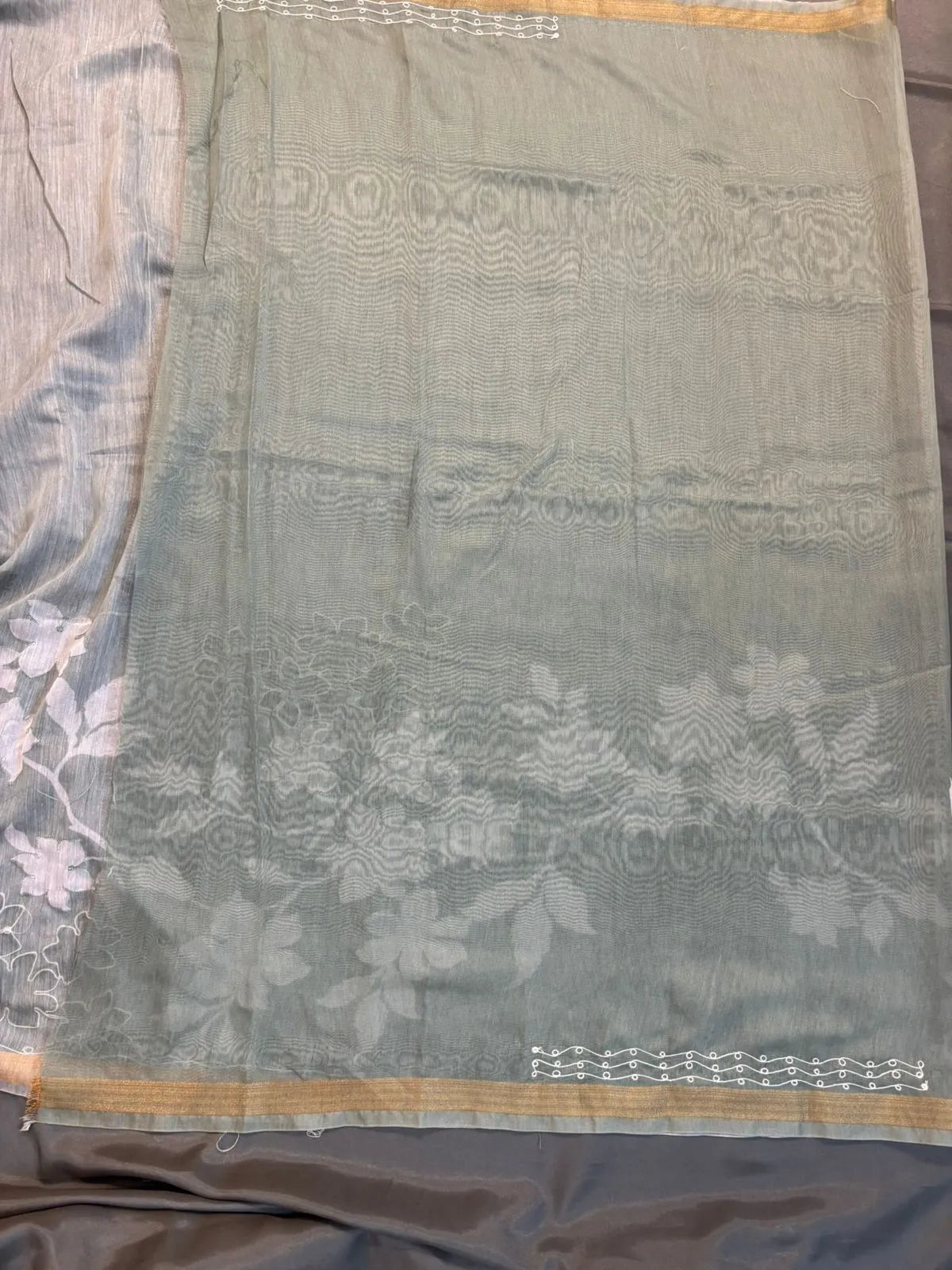 Green Bengali Silk Saree