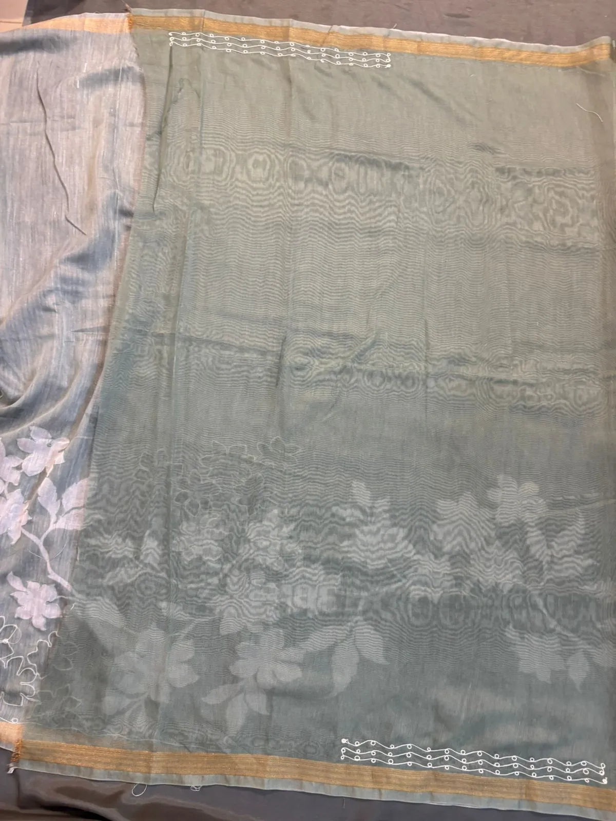 Green Bengali Silk Saree