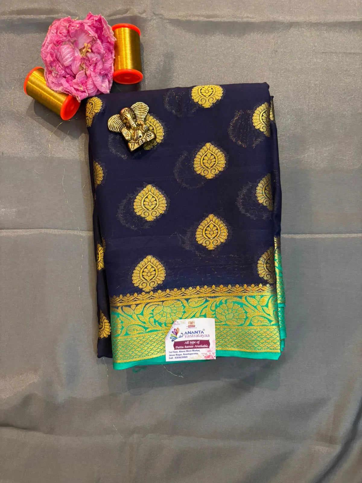 Pink Mysore Crap Silk Saree
