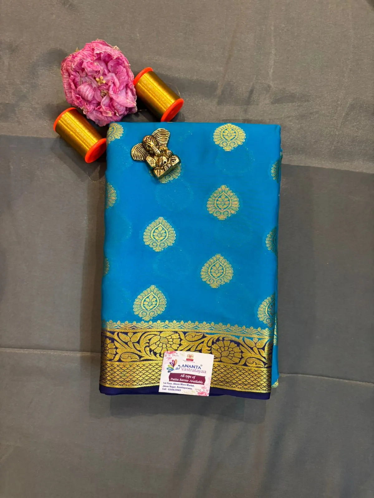 Pink Mysore Crap Silk Saree
