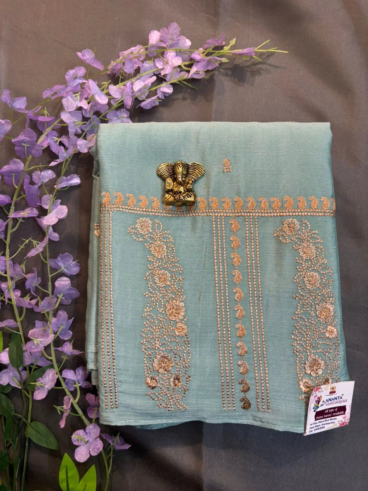 Maroon Red Georgette Saree