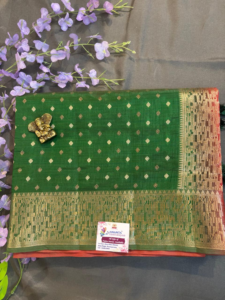 Green Skanda Silk Saree