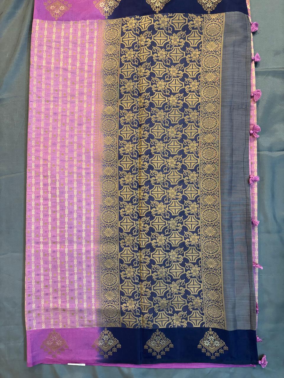 Pink Bangalore Silk Saree
