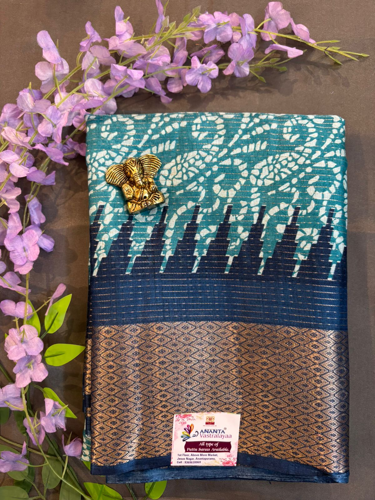Blue Dola Silk Saree