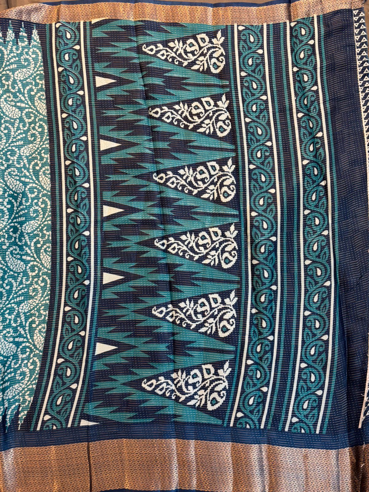 Blue Dola Silk Saree