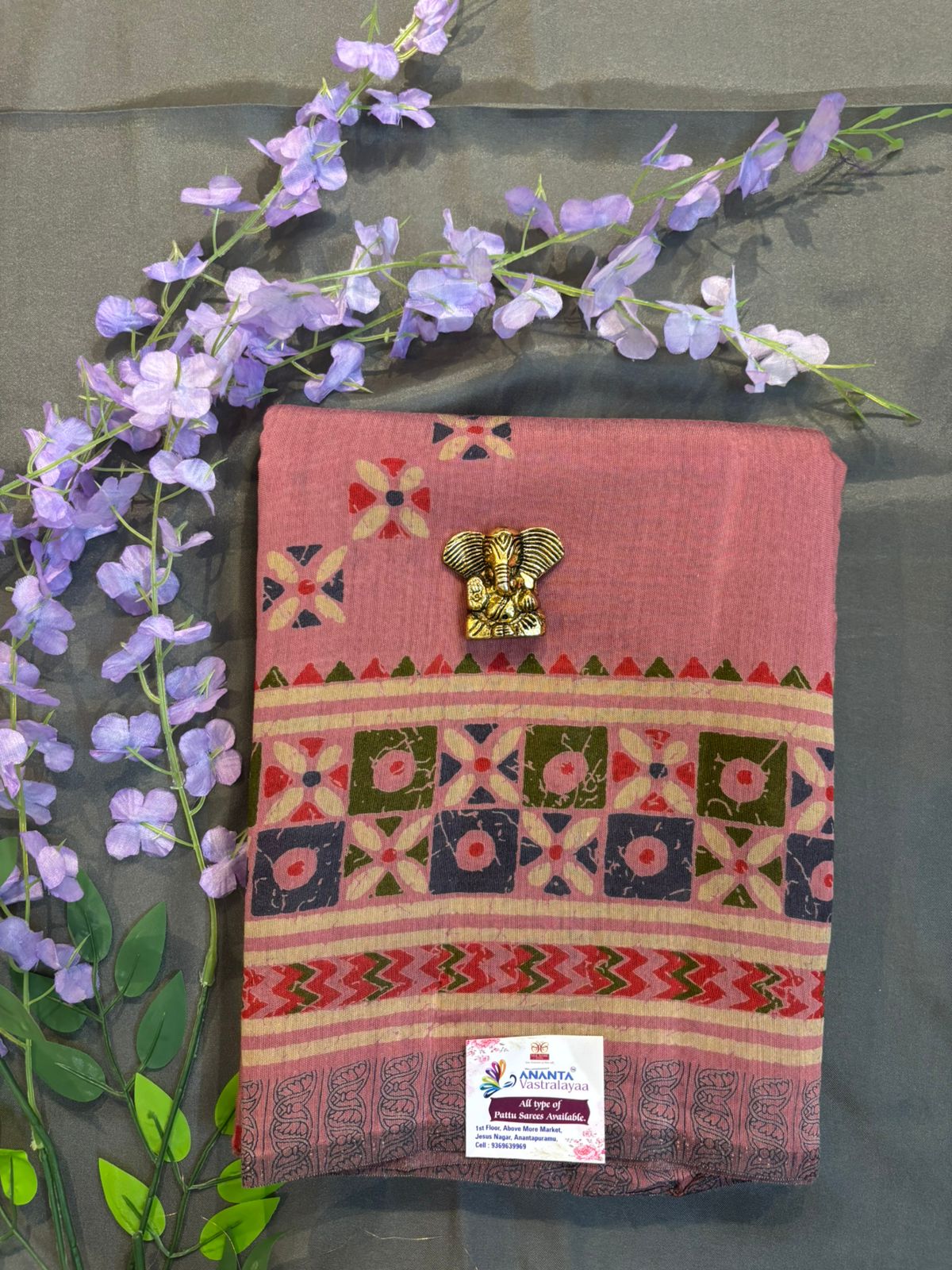 Pink Malmal Cotton Saree