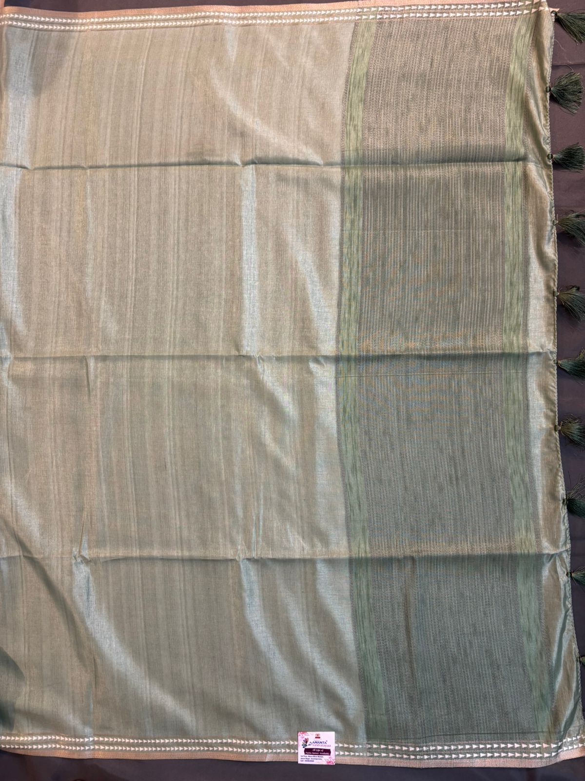 Green Raw Silk Saree