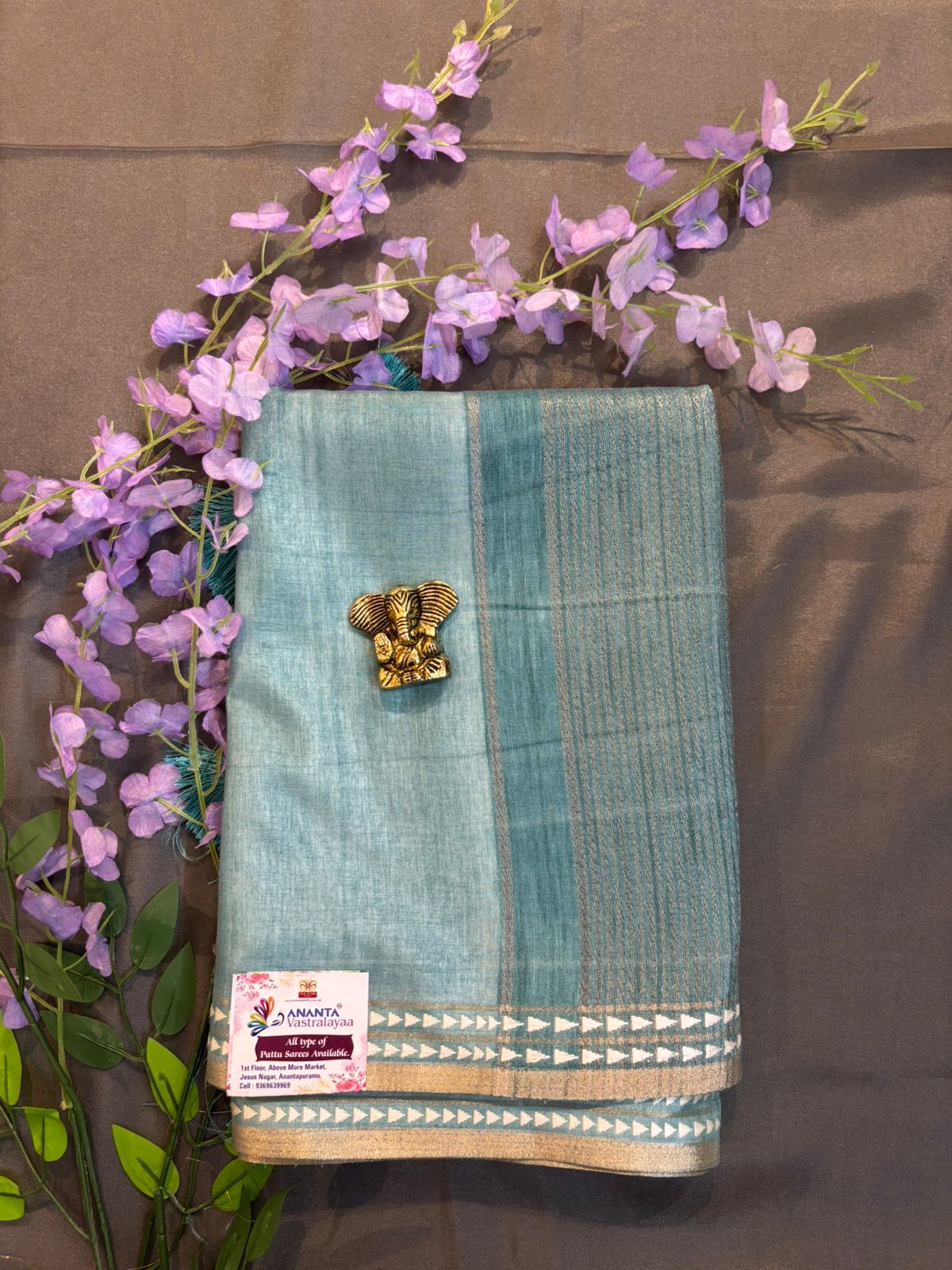 Green Raw Silk Saree