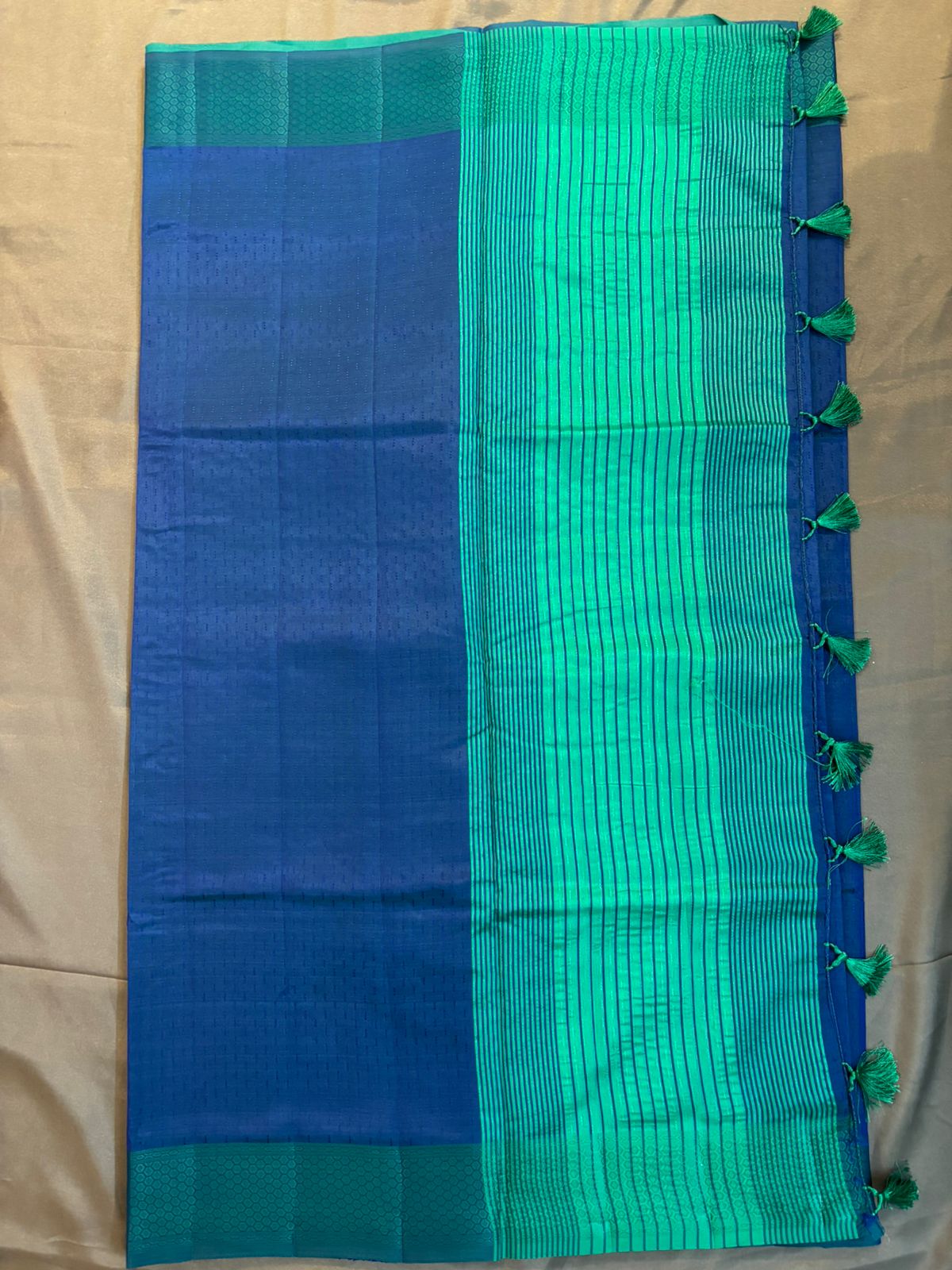 Royal Blue Chanderi Silk Saree