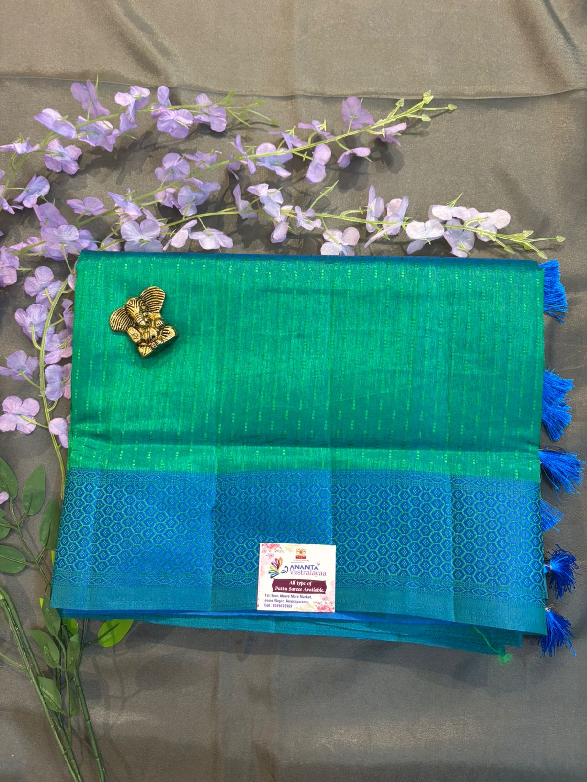 Royal Blue Chanderi Silk Saree