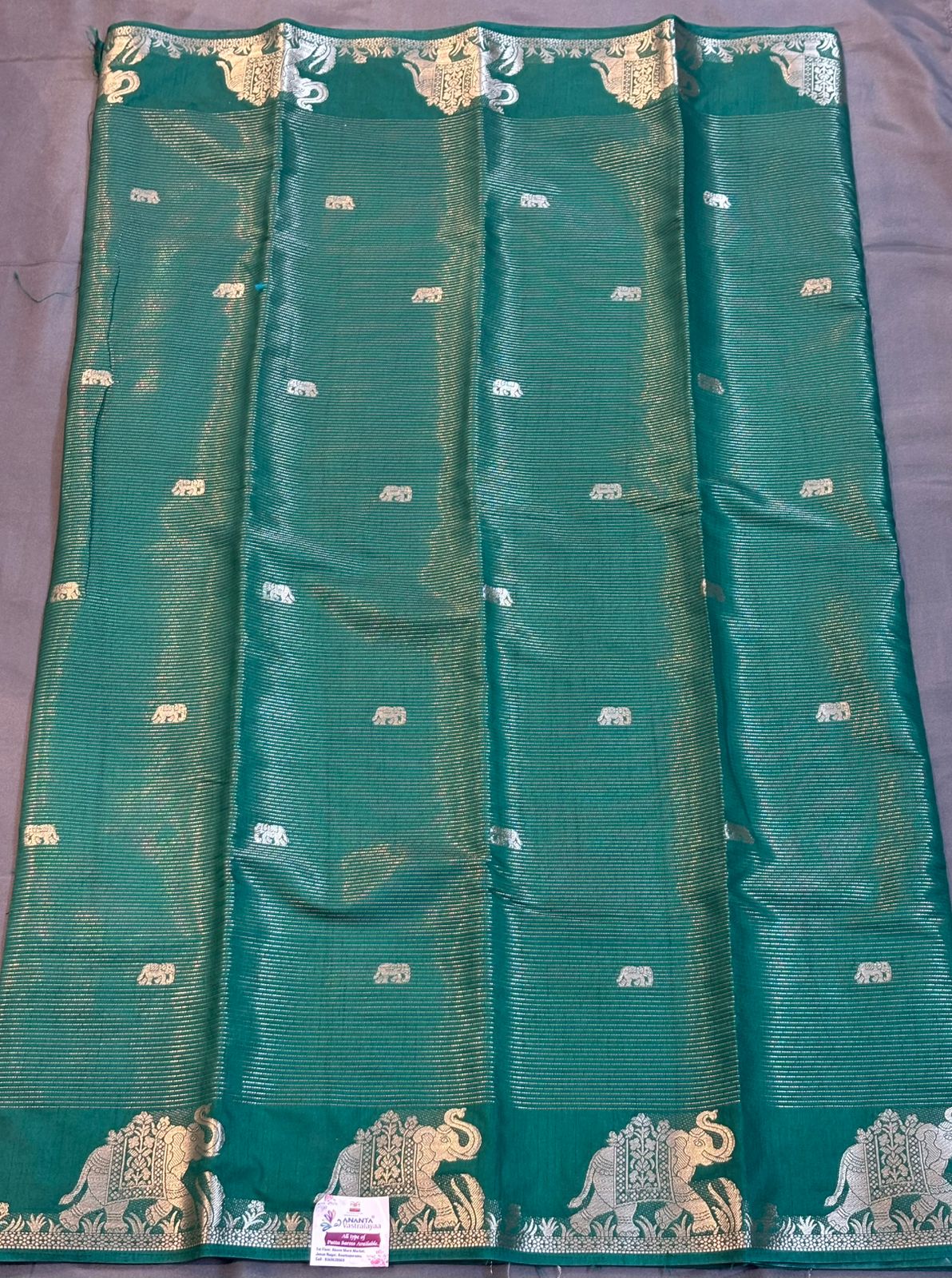 Green Raw Mango Silk Saree