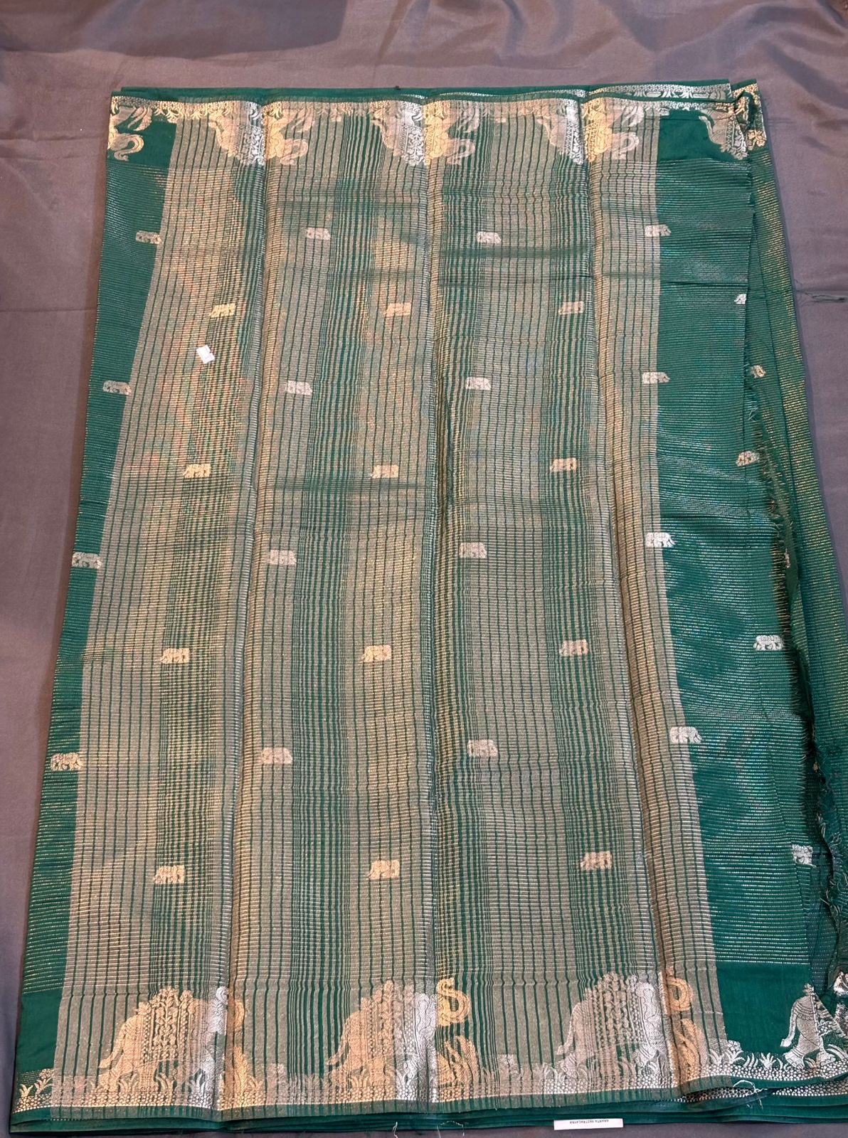 Green Raw Mango Silk Saree